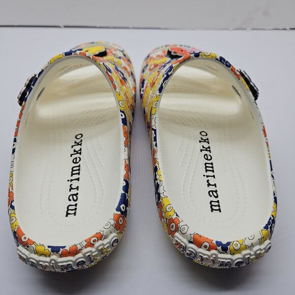 Crocs Marimekko Classic Sandal Slides Floral 70s Hippie W7 M5 Worn 1x - Picture 5 of 7